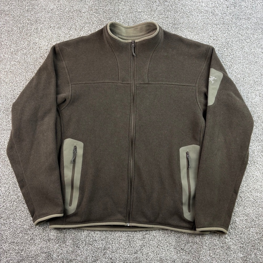 Arc'teryx Covert Cardigan Fleece Jacket Mens XL Brown Full Zip Outdoor